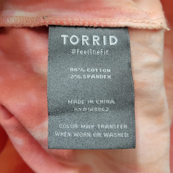 Torrid Women Full-Zip Tie-Dye Roll-Tab Hoodie Jacket Size 0 Excellent Condition - Picture 9 of 9